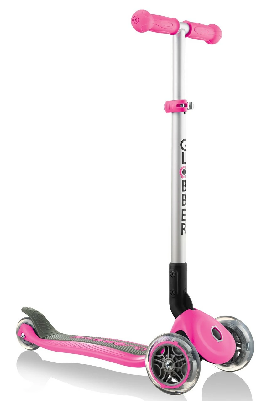 Globber Primo Foldable Scooter Deep 3-Wheel | Deep Pink