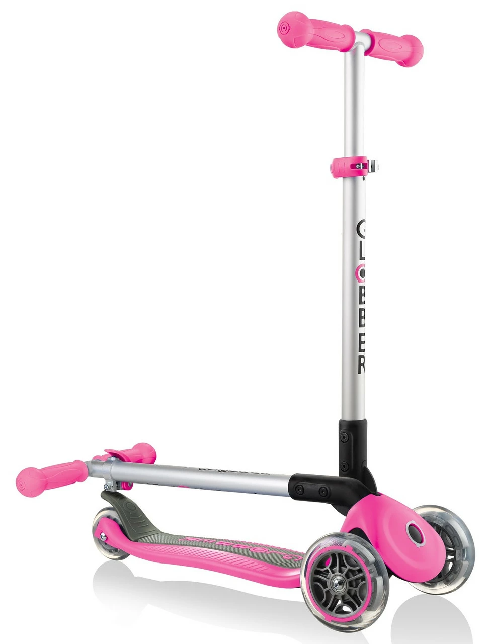 Globber Primo Foldable Scooter Deep 3-Wheel | Deep Pink - Image 2