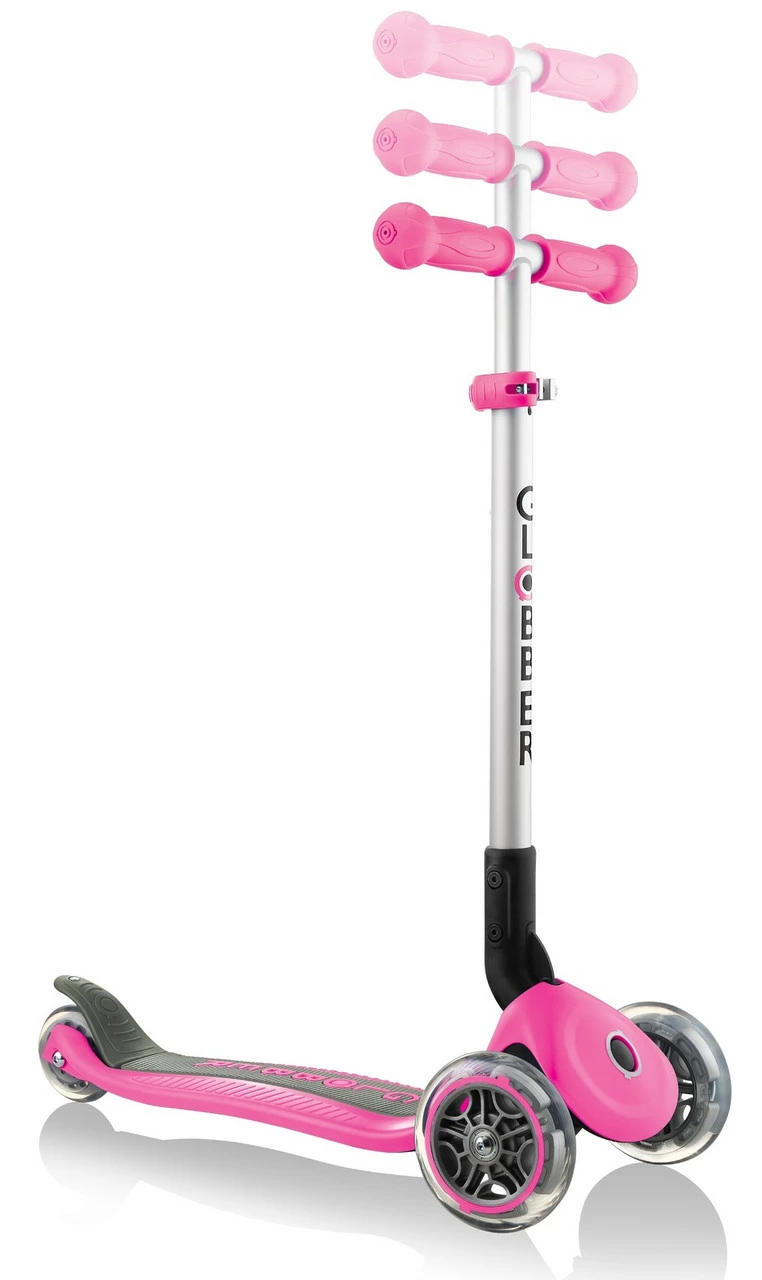 Globber Primo Foldable Scooter Deep 3-Wheel | Deep Pink - Image 3
