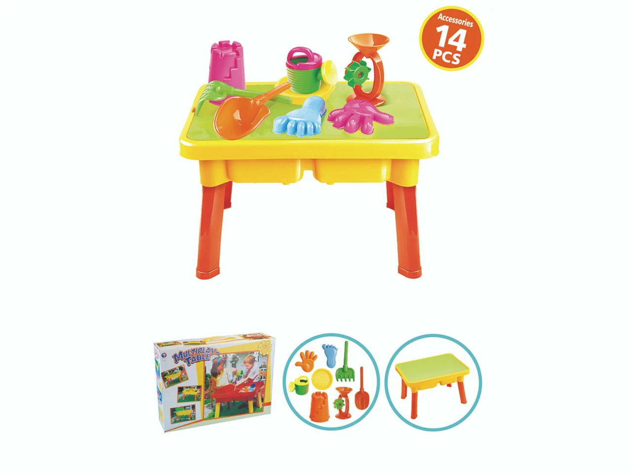 Beach Sand And Water Table - Multiplay With 9Pcs