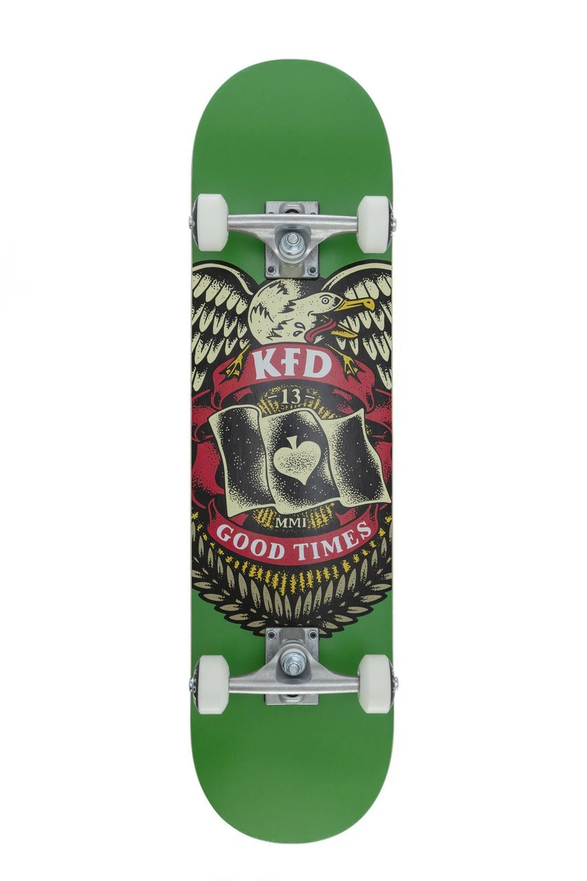 KFD Skateboard Complete Young Guns Badge Green - 8"