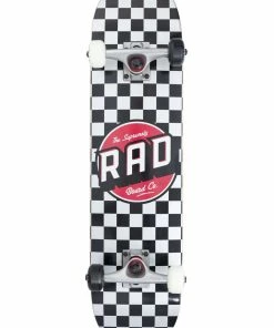 Rad Board Co Skateboard Crew Checkers Black/ White - 8"