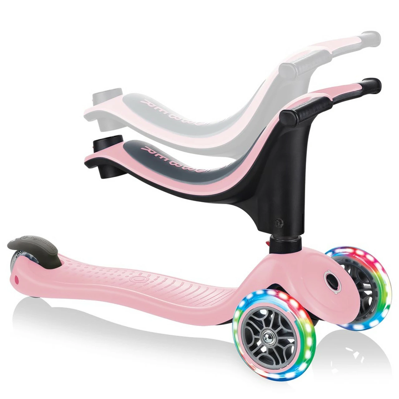 Globber Go Up Sporty Lights Pastel Pink - Image 2