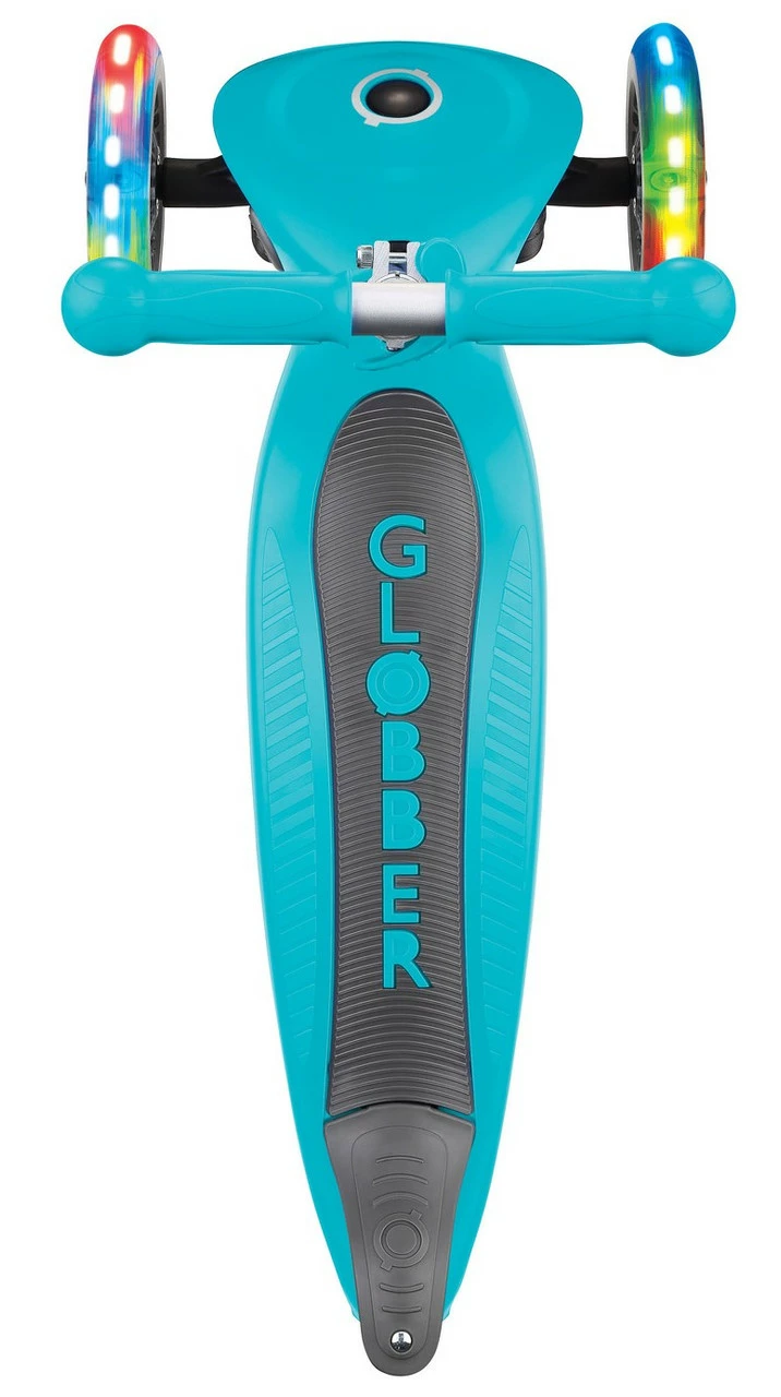 Globber Primo Foldable Scooter With Lights -Teal - Image 3