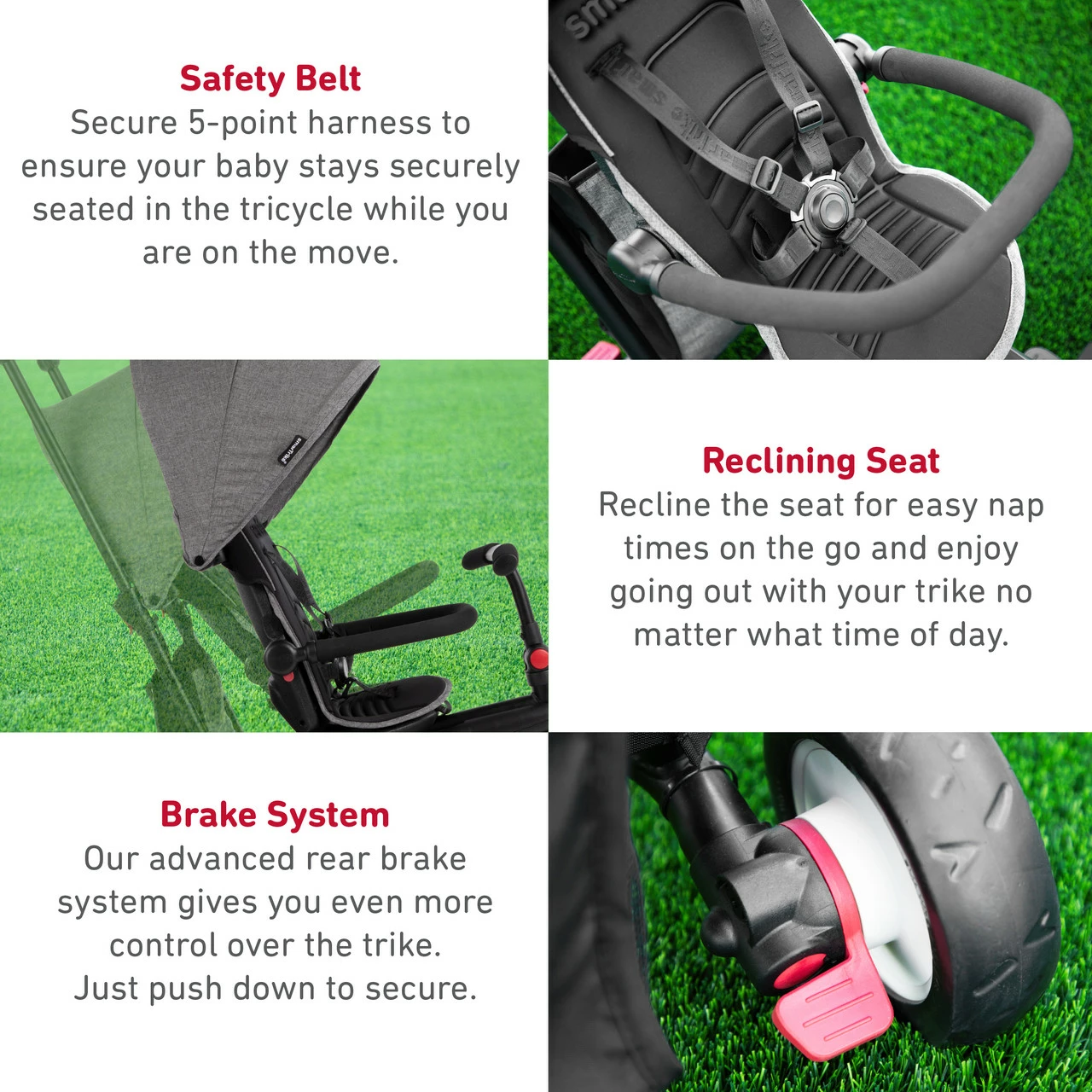 Smartrike STR3 Journey Grey - Folding Baby Tricycle 6 In 1 - Image 5