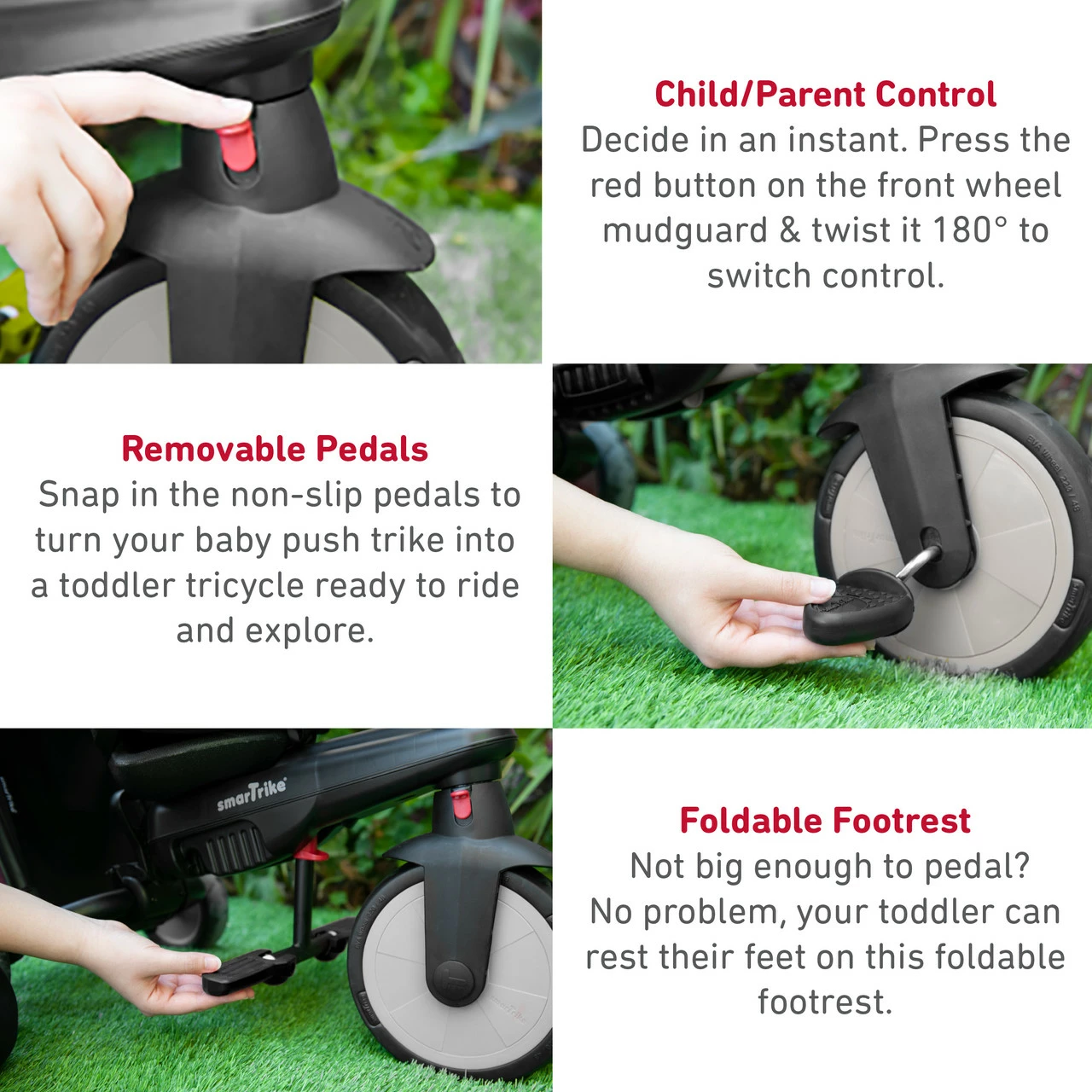 Smartrike STR3 Journey Grey - Folding Baby Tricycle 6 In 1 - Image 4