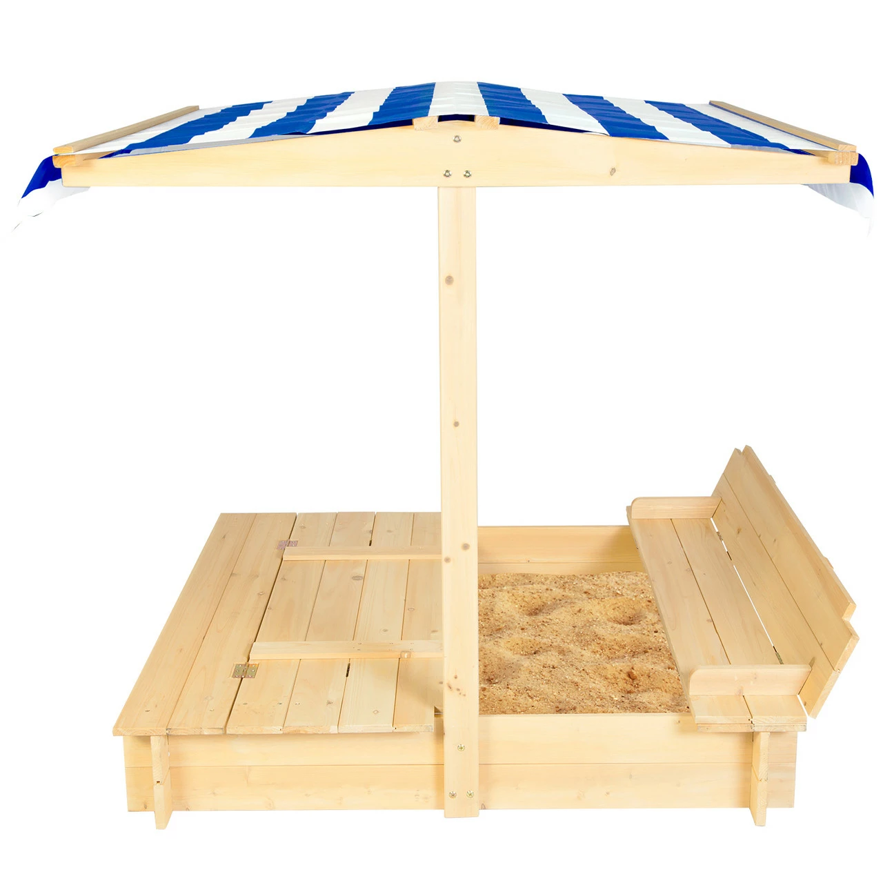 Lifespan Kids Skipper 2 Sandpit With Blue & White Canopy - Image 3
